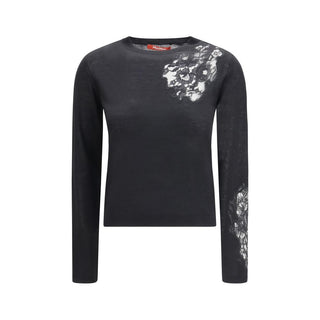 Schwarzes Seiden-Sweatshirt