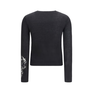 Schwarzes Seiden-Sweatshirt
