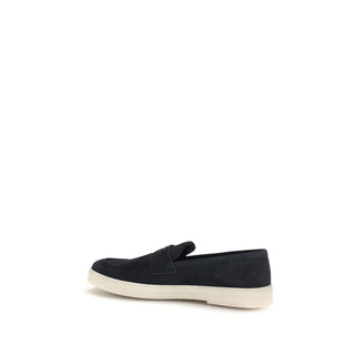 Mocasines slip-on de cuero de becerro azul Bos Taurus