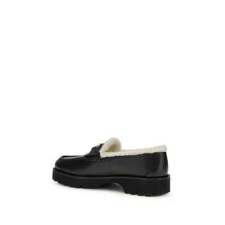 Mocasines slip-on de piel de becerro negra Bos Taurus