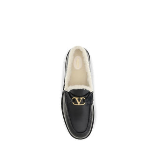 Mocasines slip-on de piel de becerro negra Bos Taurus