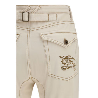 Jeans bootcut de algodón beige