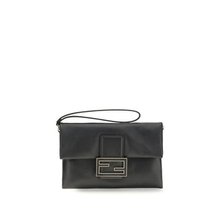 Schwarze Lammfell-Clutch Ovis Aries Aries