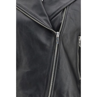 Black Calf Leather Bos Taurus Leather Jacket
