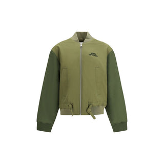 Zweifarbige Polyester-Bomberjacke