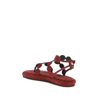 Braune Kalbsleder Bos Taurus Plateau-Sandalen