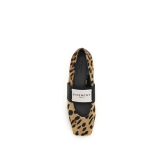 Beige Calf Leather Bos Taurus Ballet Flats