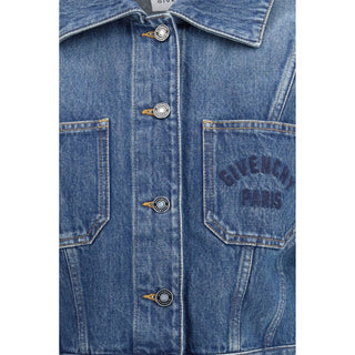 Blaue Jeansjacke aus Baumwolle