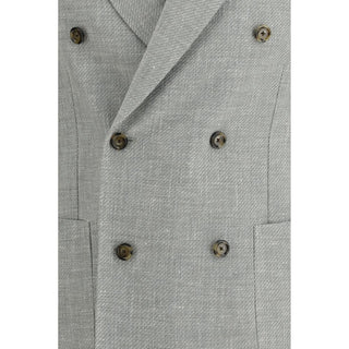 Zweifarbiger Wollblazer