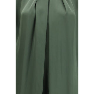 Vestido casual bicolor de seda