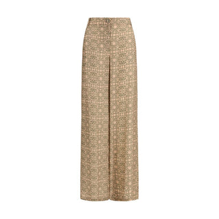 Multicolor Viscose Casual Pants