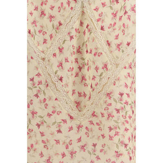 Mehrfarbige Ramie-Bluse