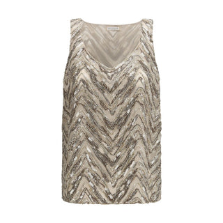 Beige Seidenbluse