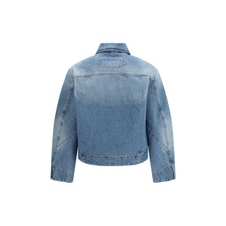 Blue Polyamide Denim Jacket
