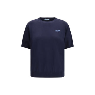 Blue Silk Sweatshirt