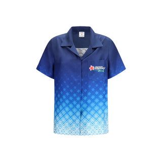 Blaues Hemd mit Seidenmuster