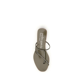 Brown Calf Leather Bos Taurus Flat Sandals