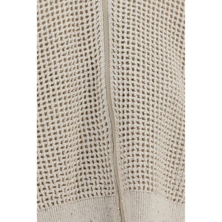Beiger Baumwollcardigan