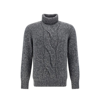 Grauer Kaschmirpullover