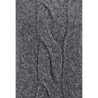Grauer Kaschmirpullover