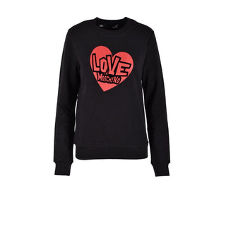Schwarzes Baumwoll-Sweatshirt