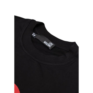 Schwarzes Baumwoll-Sweatshirt