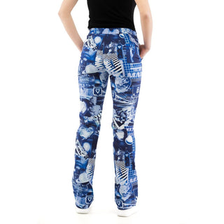 Multicolor Cotton Casual Pants