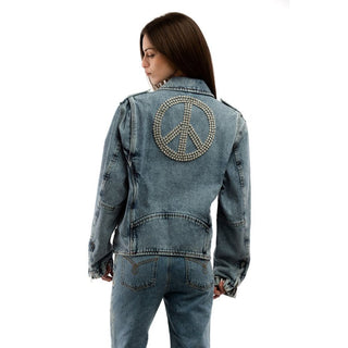 Chaqueta de mezclilla de algodón multicolor