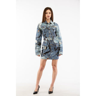 Mehrfarbiges Baumwoll-Freizeitkleid