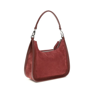 Bolso de hombro Bordeaux de piel de becerro Bos Taurus
