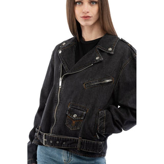 Mehrfarbige Jeansjacke aus Baumwolle