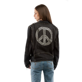 Mehrfarbige Jeansjacke aus Baumwolle