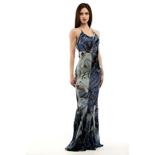 Mehrfarbiges Viskose Freizeitkleid