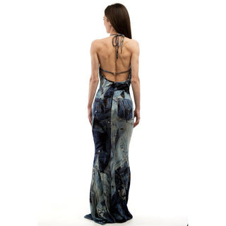 Mehrfarbiges Viskose Freizeitkleid