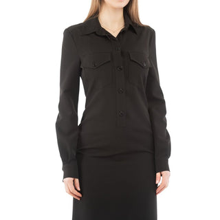 Vestido casual negro de poliéster