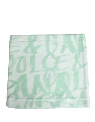 Calentador de cuello de nylon blanco con logo para hombre