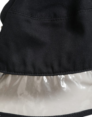 Black Cotton Plastic Fisherman Bucket Capello Hat