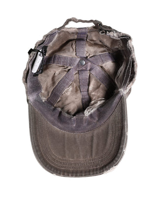 Herren Braune Baumwolle Distressed Baseball Cap Hut