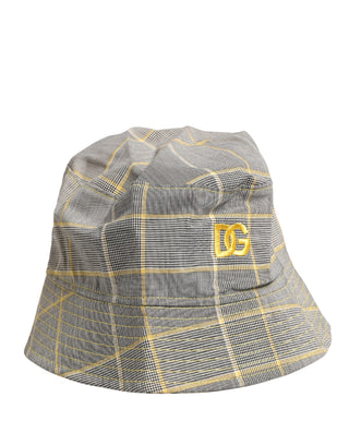 Gorro Capello tipo bucket a cuadros gris para hombre