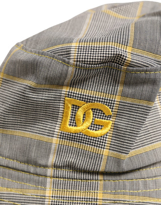 Gorro Capello tipo bucket a cuadros gris para hombre