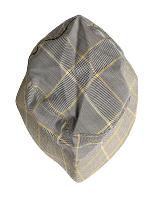 Gorro Capello tipo bucket a cuadros gris para hombre