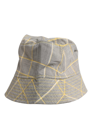 Gorro Capello tipo bucket a cuadros gris para hombre