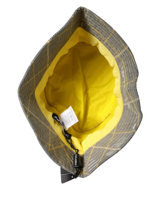 Gorro Capello tipo bucket a cuadros gris para hombre