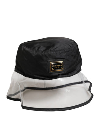 Gorro Capello tipo bucket de plástico negro para pescador para hombre