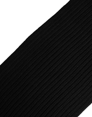 Schwarzer Kaschmir gestrickter Herren Halswärmer Einheitsgröße Schal
