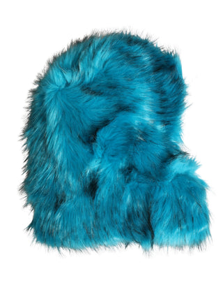 Blauer Modacryl Pelz Damen Fischerhut