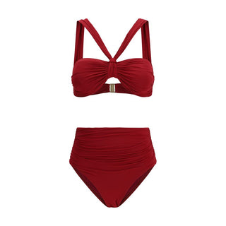 Bikini burdeos de poliéster