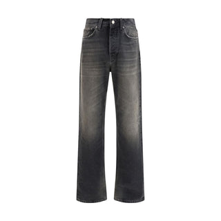 Schwarze Relaxed Fit Jeans aus Baumwolle