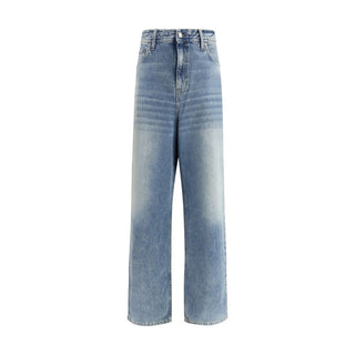 Blaue Relaxed Fit Jeans aus Baumwolle