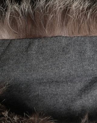 Brown Faux Fur Whole Head Wrap Capello Hat